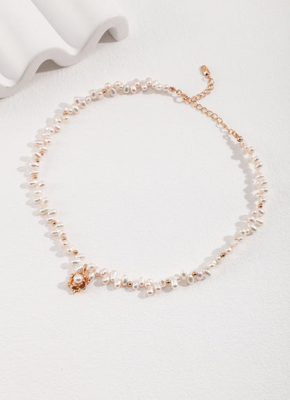 Camellia Pearl Necklace 