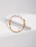 Wavy Pearl Bracelet – 18K Gold & 925 Silver with Natural Pearls