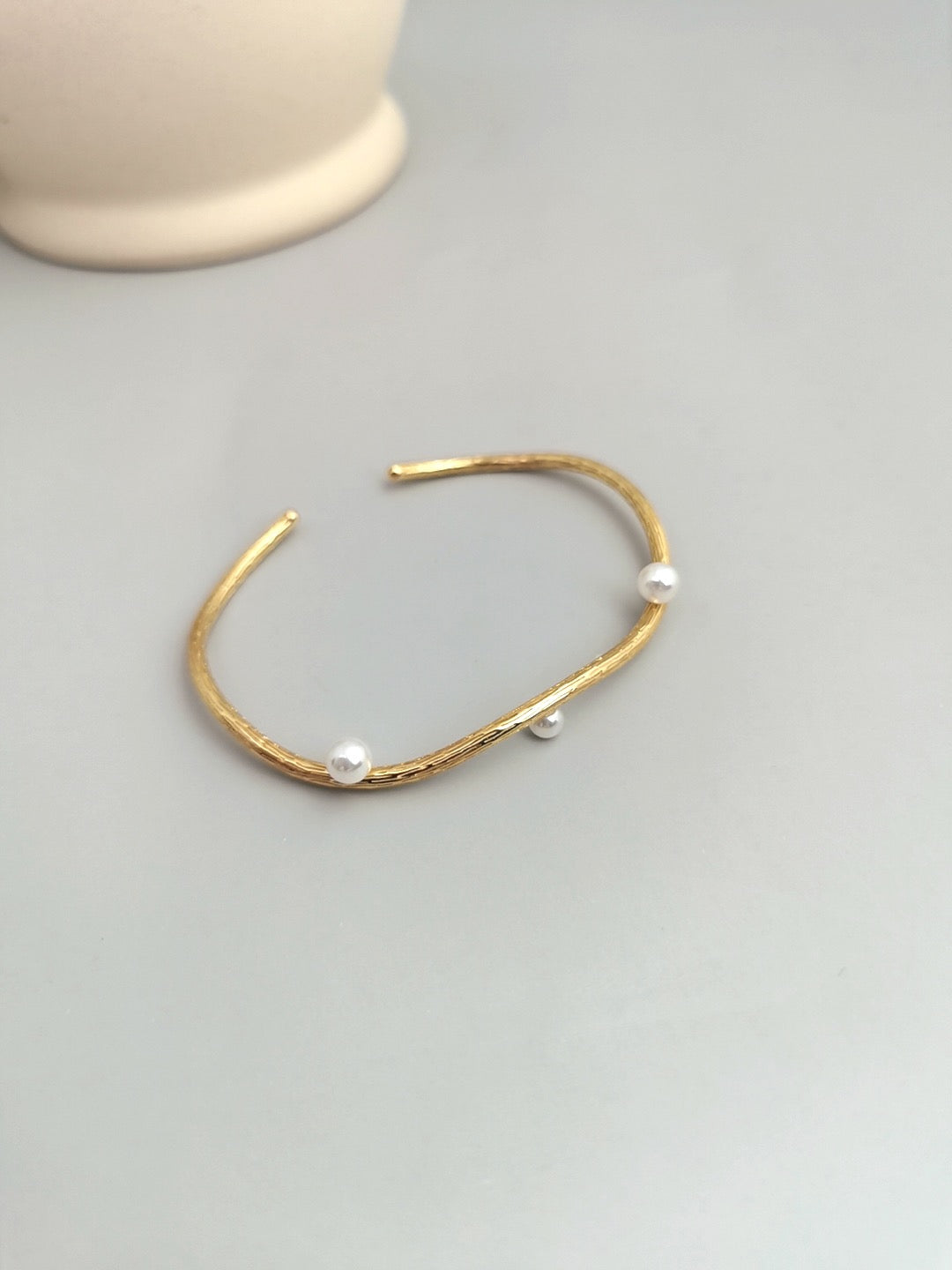 French Style Pure Silver Bangle