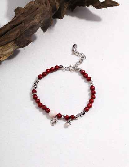 Silver Cinnabar Bracelet