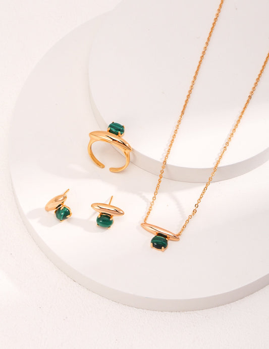 Peacock Stone & Aquamarine Sets