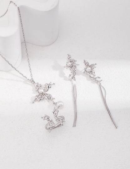 Flower Sterling Silver Ring/Necklace/Earring