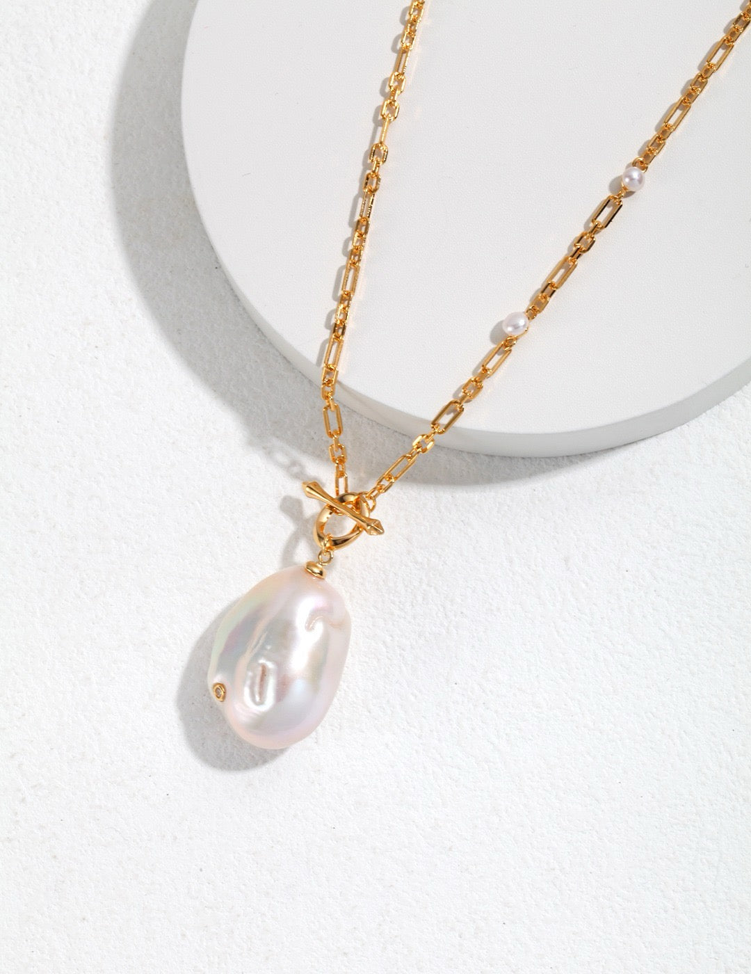 Baroque Pearl Long Necklace