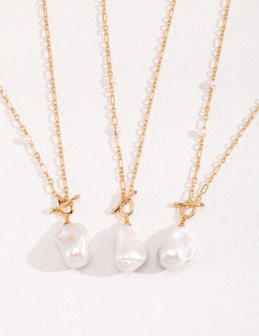 Baroque Pearl Long Necklace