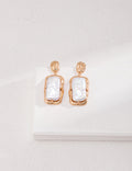 18K Gold Plated 925 Silver Natural Pearl Pendant & Earrings Set