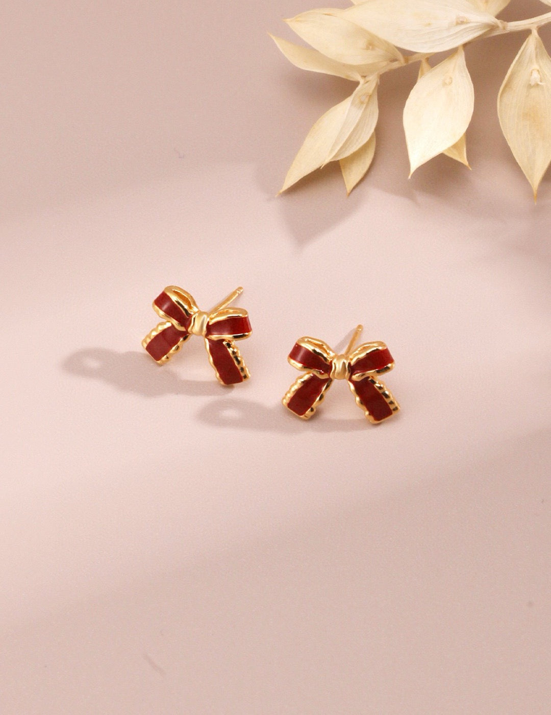 Red Drip Glaze Butterfly Earring