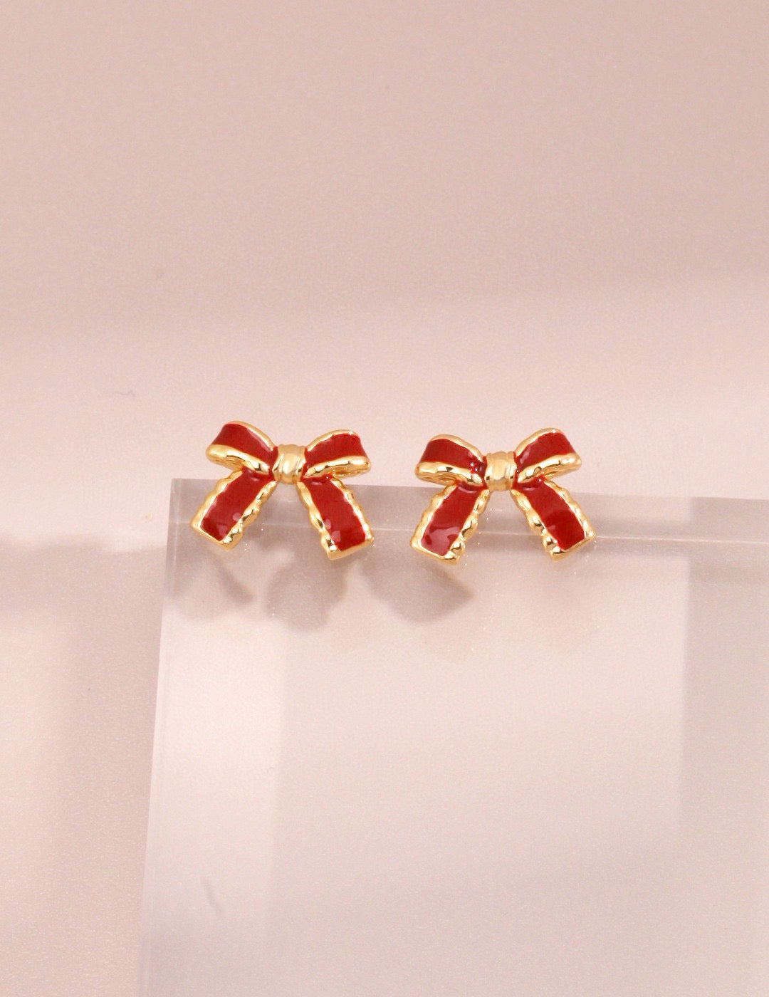 Red Drip Glaze Butterfly Earring