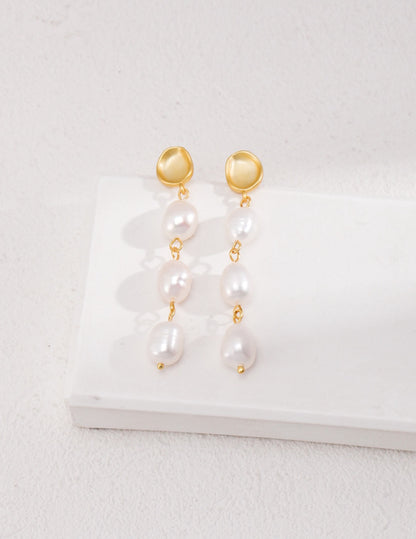 Irregular Baroque Pearl Earrings