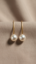 Gold Vermeil Pearl Drop Earrings