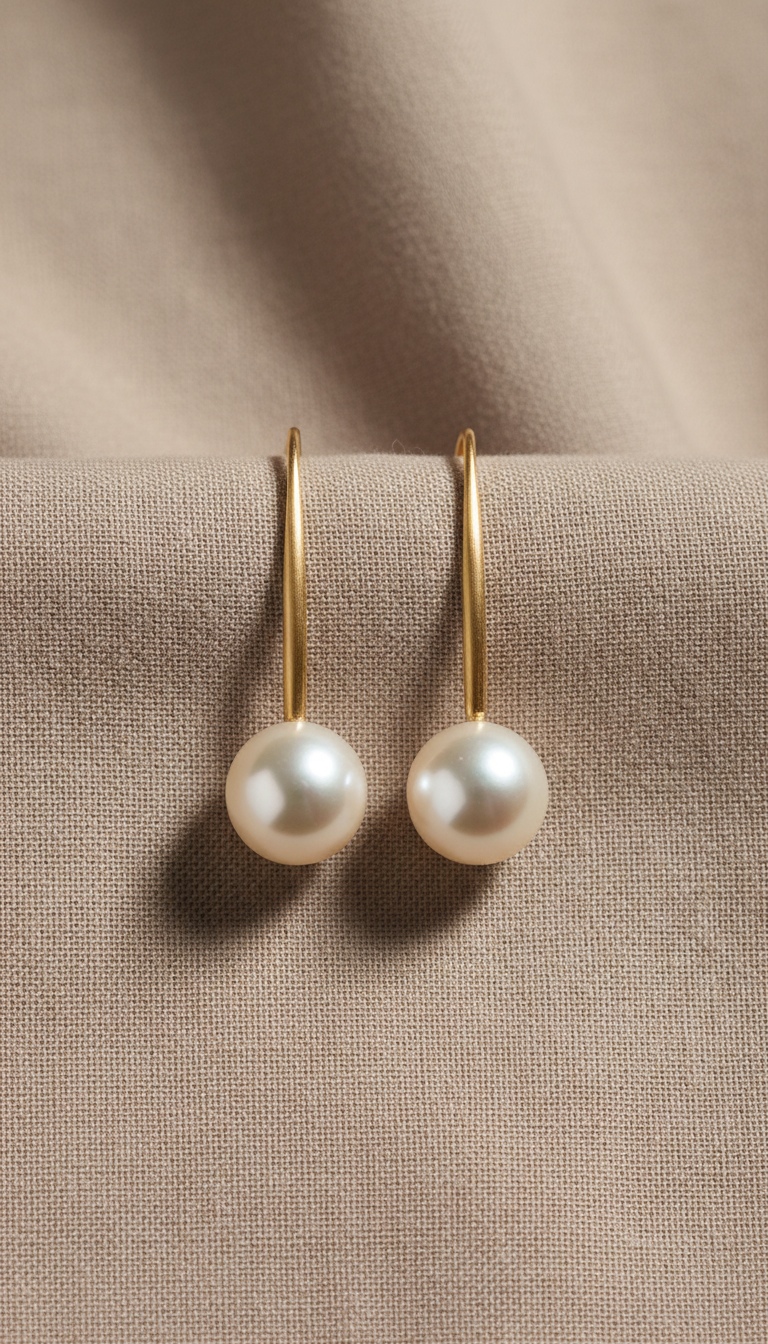 Gold Vermeil Pearl Drop Earrings